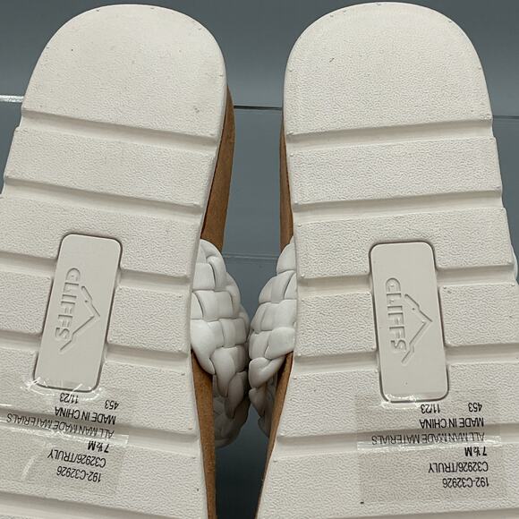 NEW Cliffs by White Mountain Women’s Truly Slide Sandals White Size 7.5 - Picture 9 of 10